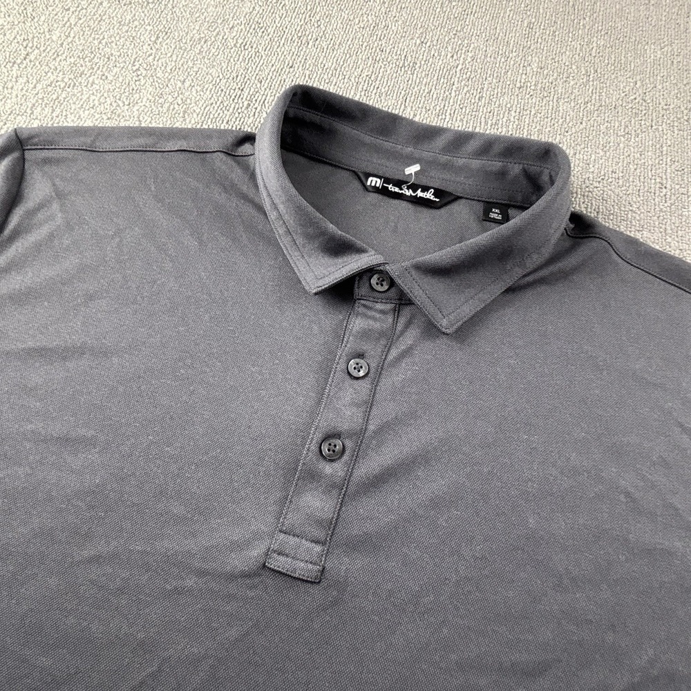 Travis Mathew Polo Shirt Adult 2XL XXL Gray Short Sleeve Golf Golfing Casual Men - Picture 9 of 15